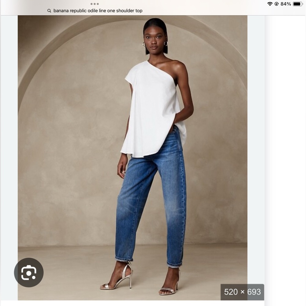 Banana Republic Odile linen one shoulder top, Size small, like new - Picture 9 of 10